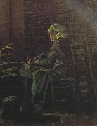 Vincent Van Gogh Peasant Woman at the Spinning Wheel (nn04) oil